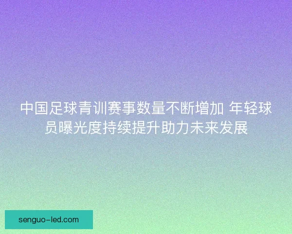 中国足球青训赛事数量不断增加 年轻球员曝光度持续提升助力未来发展